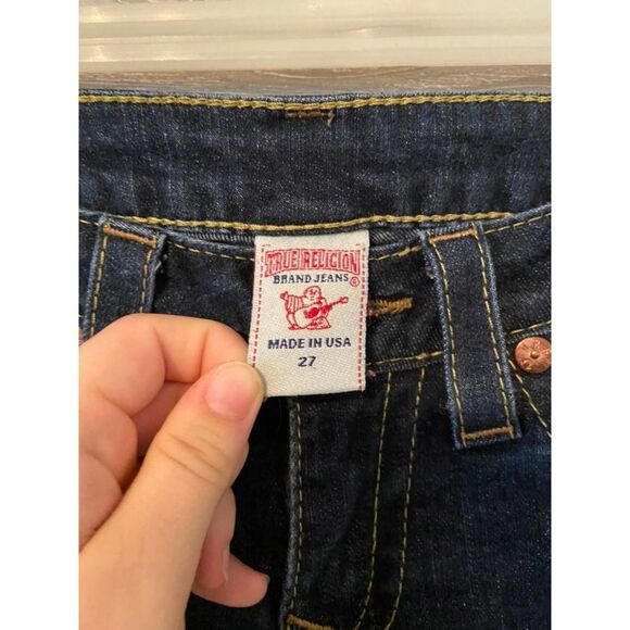 True religion women's 27 blue jeans straight fit sequined pockets‎ - Picture 2 of 5